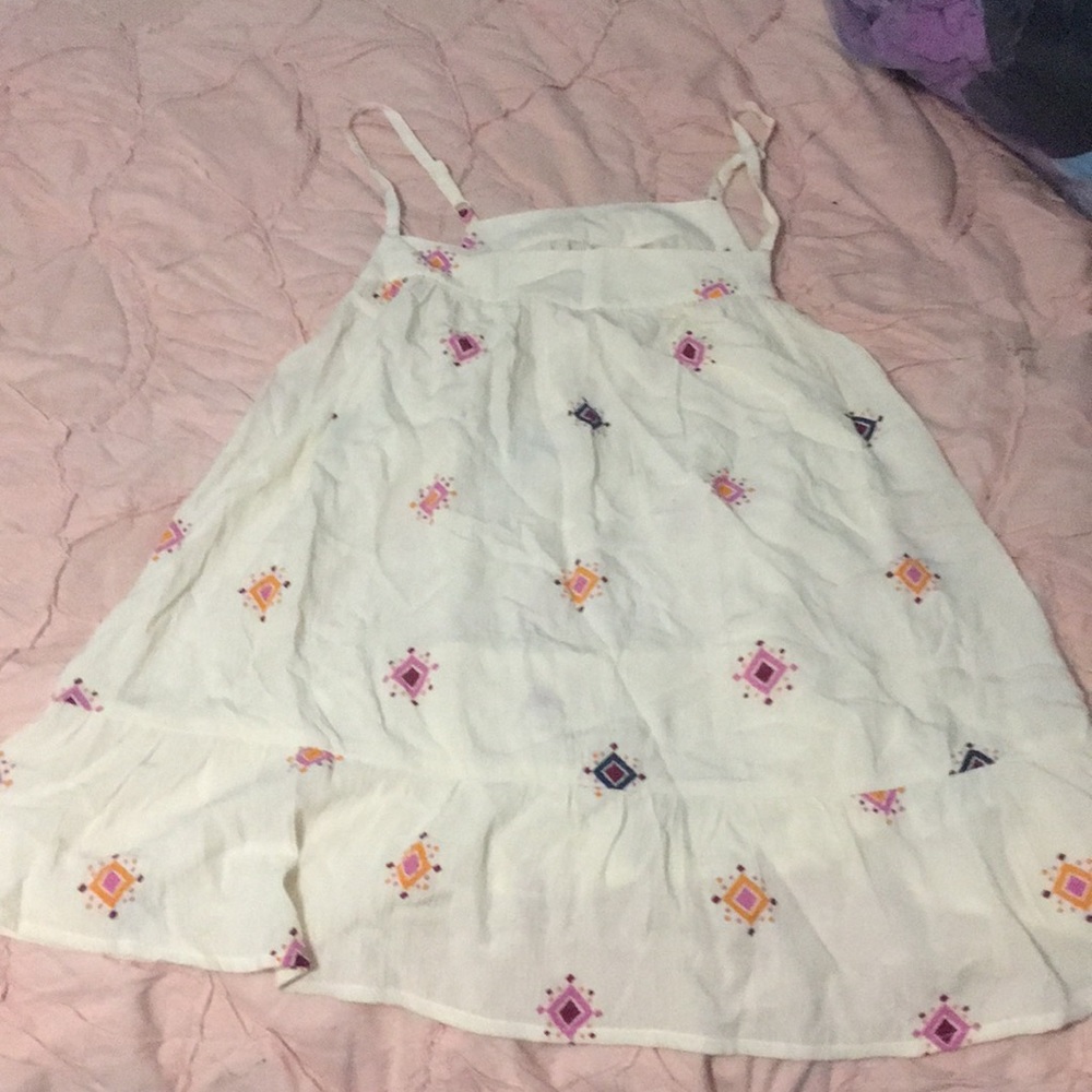 White Patterned Tank Top
